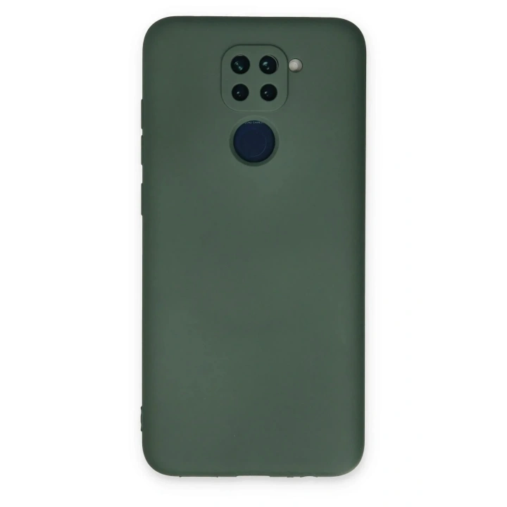 Mey İthalat®   Redmi Note 9 Kılıf Nano içi Kadife Silikon - Koyu Yeşil