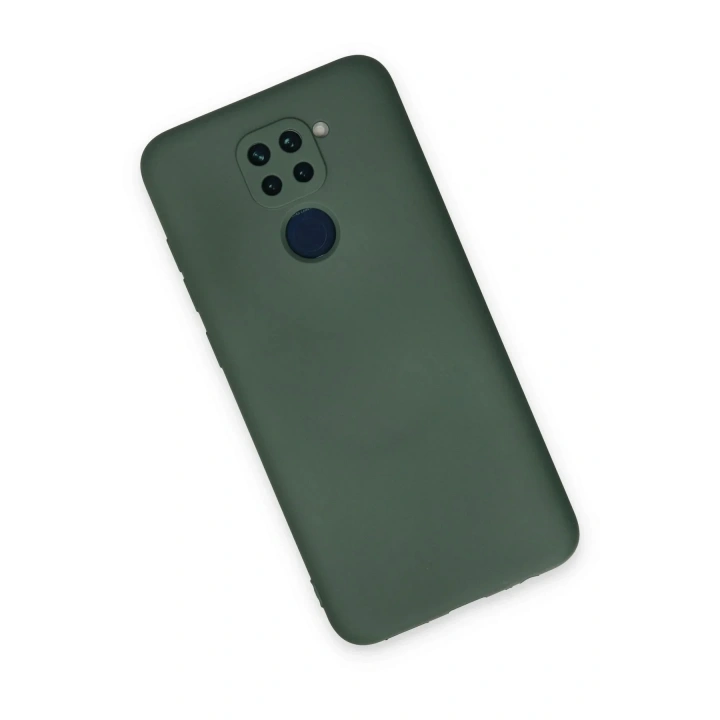 Mey İthalat®   Redmi Note 9 Kılıf Nano içi Kadife Silikon - Koyu Yeşil