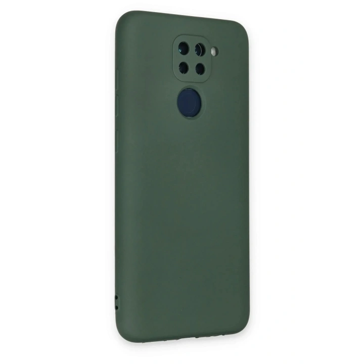 Mey İthalat®   Redmi Note 9 Kılıf Nano içi Kadife Silikon - Koyu Yeşil