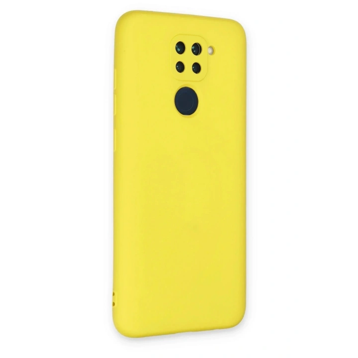 Mey İthalat®   Redmi Note 9 Kılıf Nano içi Kadife Silikon - Sarı
