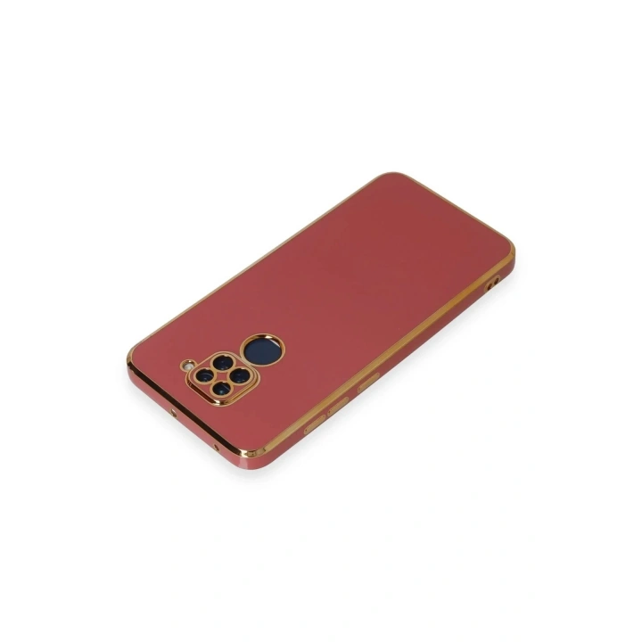 Mey İthalat®   Redmi Note 9 Kılıf Volet Silikon - Kırmızı
