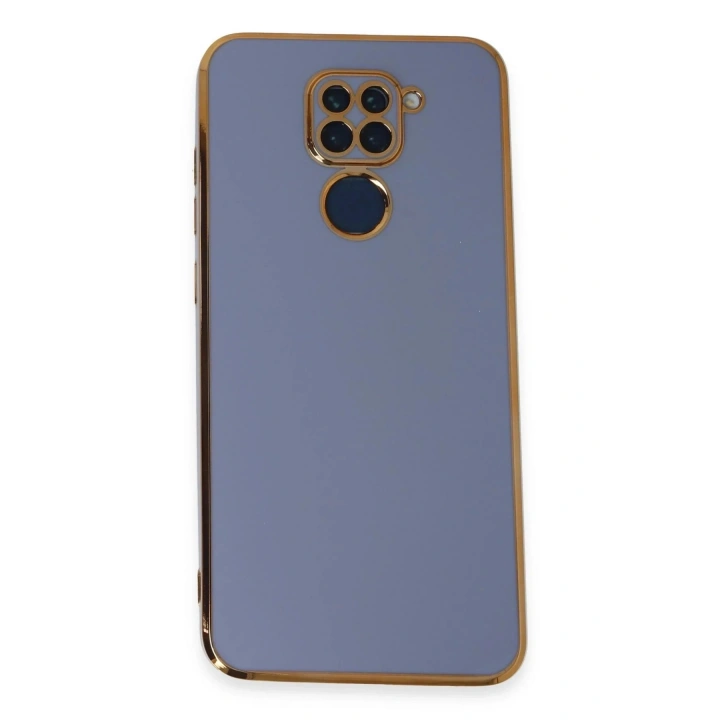 Mey İthalat®   Redmi Note 9 Kılıf Volet Silikon - Mavi