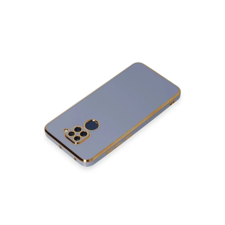Mey İthalat®   Redmi Note 9 Kılıf Volet Silikon - Mavi