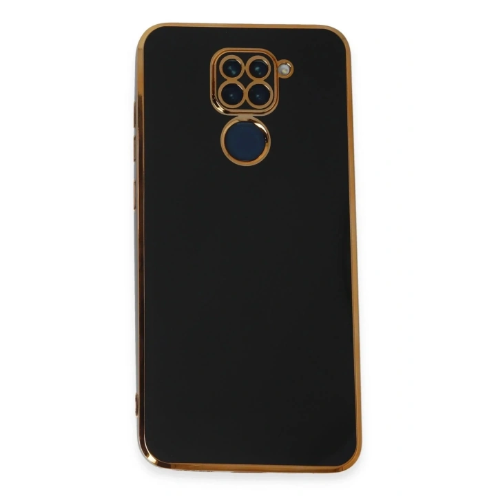 Mey İthalat®   Redmi Note 9 Kılıf Volet Silikon - Siyah
