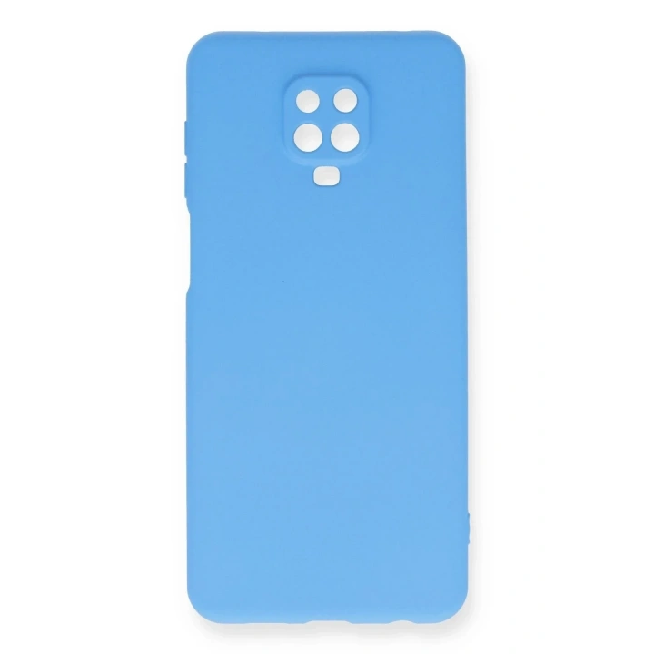 Mey İthalat®   Redmi Note 9 Pro Kılıf Nano içi Kadife Silikon - Mavi