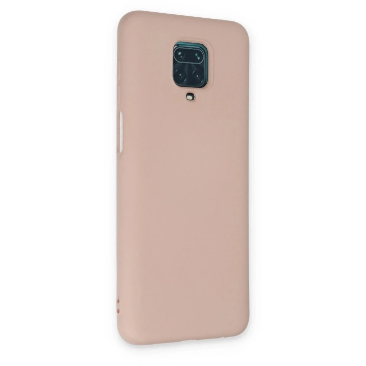 Mey İthalat®   Redmi Note 9 Pro Kılıf Nano içi Kadife Silikon - Pudra