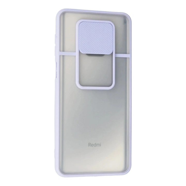 Mey İthalat®   Redmi Note 9 Pro Kılıf Palm Buzlu Kamera Sürgülü Silikon - Lila