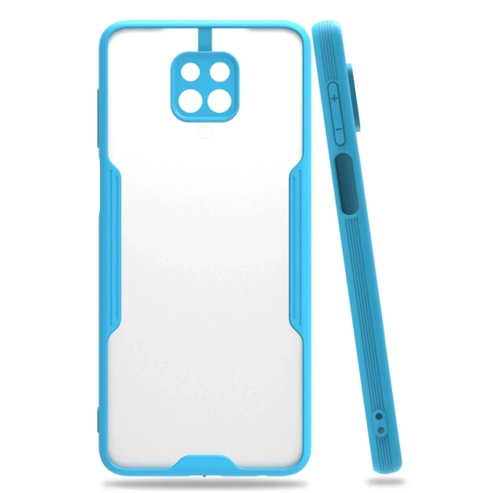 Mey İthalat®   Redmi Note 9S Kılıf Platin Silikon - Mavi