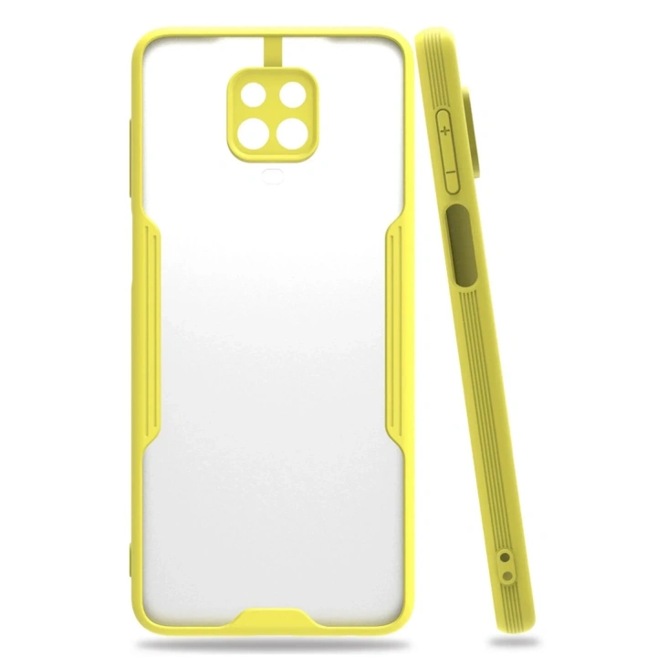 Mey İthalat®   Redmi Note 9S Kılıf Platin Silikon - Sarı