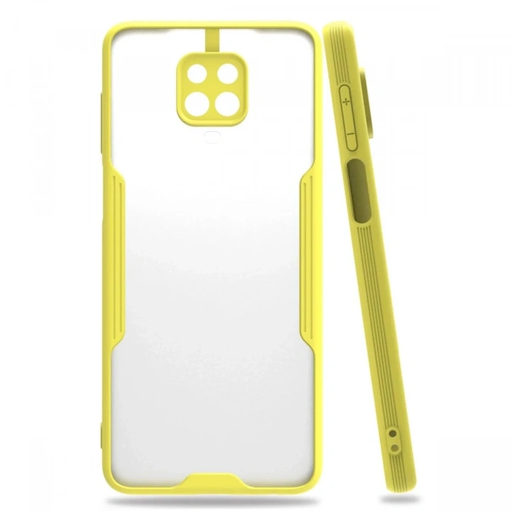 Mey İthalat®   Redmi Note 9S Kılıf Platin Silikon - Sarı