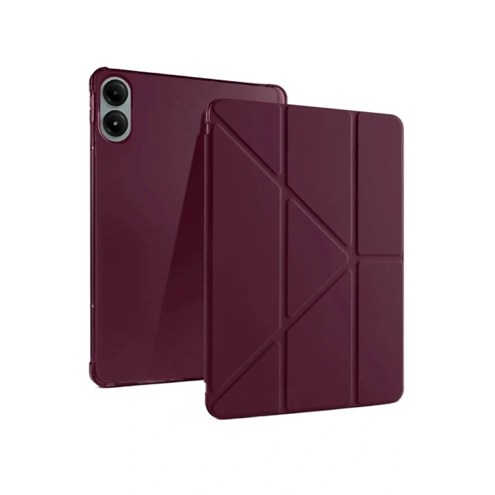 Mey İthalat®   Redmi Pad Pro 12.1 Kılıf Kalemlikli Mars Tablet Kılıfı - Mürdüm