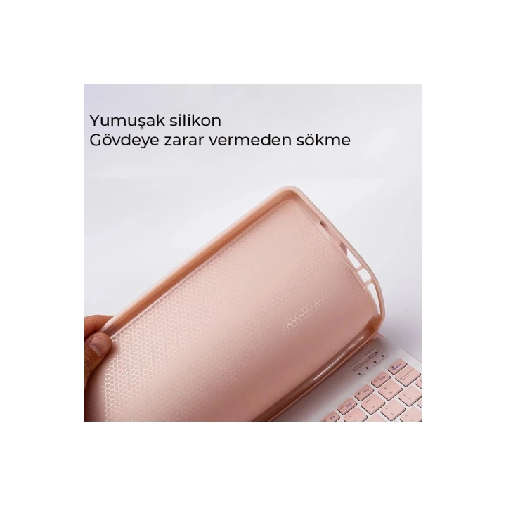 Mey İthalat®   Redmi Pad SE Kılıf KC01 Smart Klavyeli Tablet Kılıfı - Lila