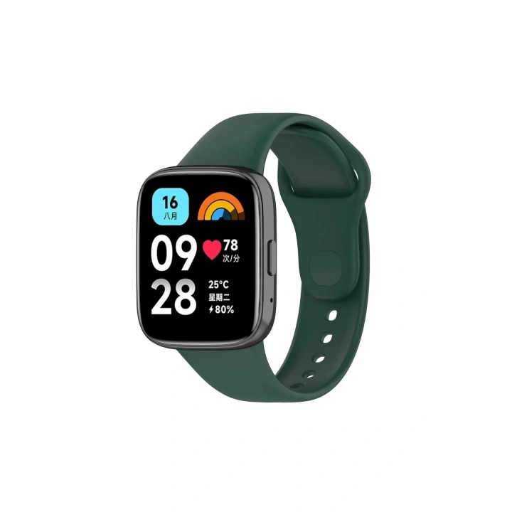 Mey İthalat®   Redmi Watch 3 Active Klasik Kordon - Haki Yeşil