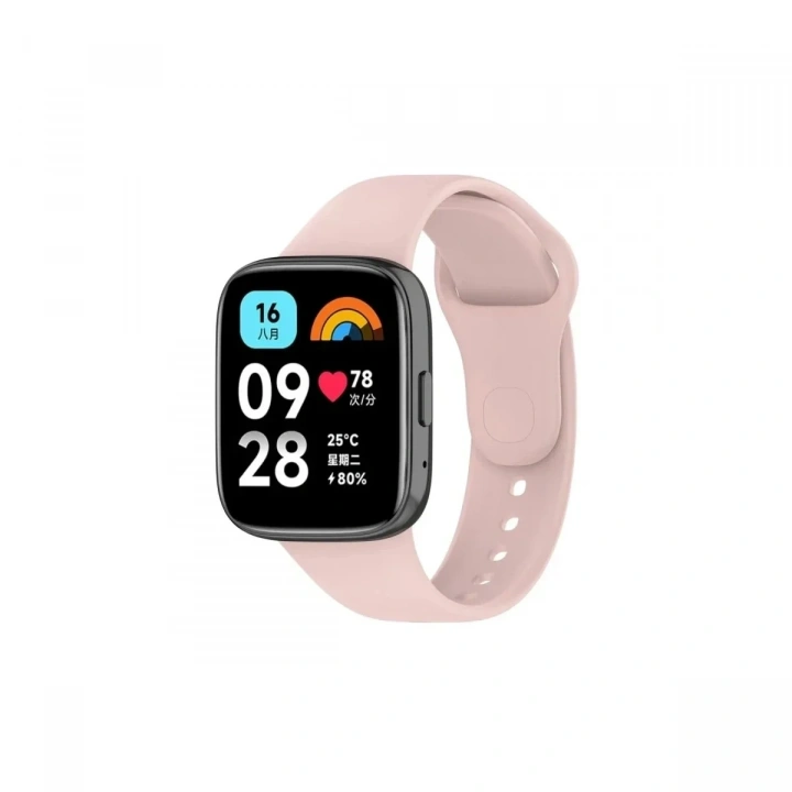 Mey İthalat®   Redmi Watch 3 Active Klasik Kordon - Pudra
