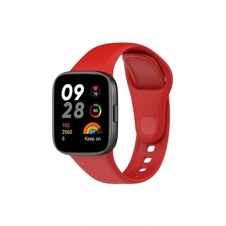 Mey İthalat®   Redmi Watch 3 Klasik Kordon - Kırmızı