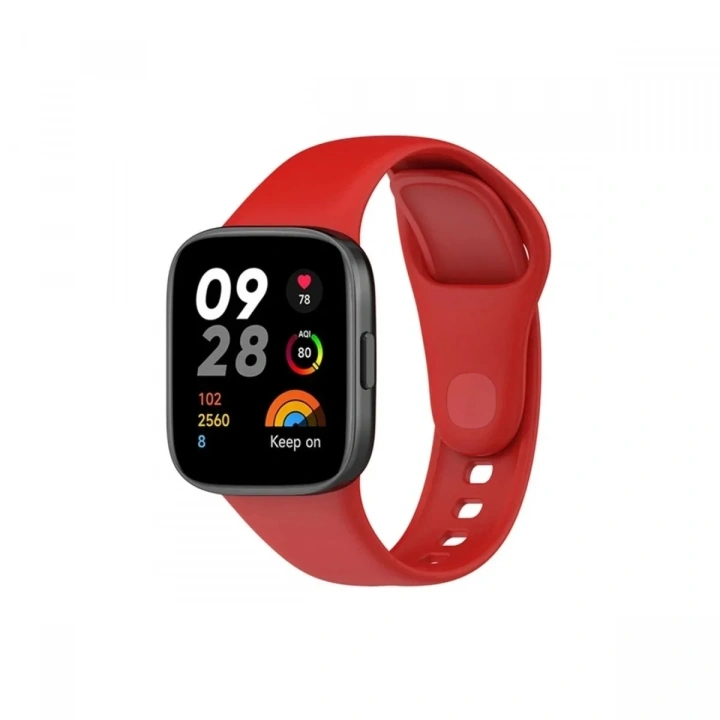 Mey İthalat®   Redmi Watch 3 Klasik Kordon - Kırmızı