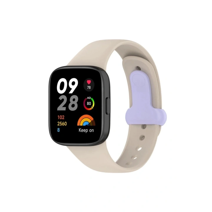 Mey İthalat®   Redmi Watch 3 Origin Silikon Kordon - Bej
