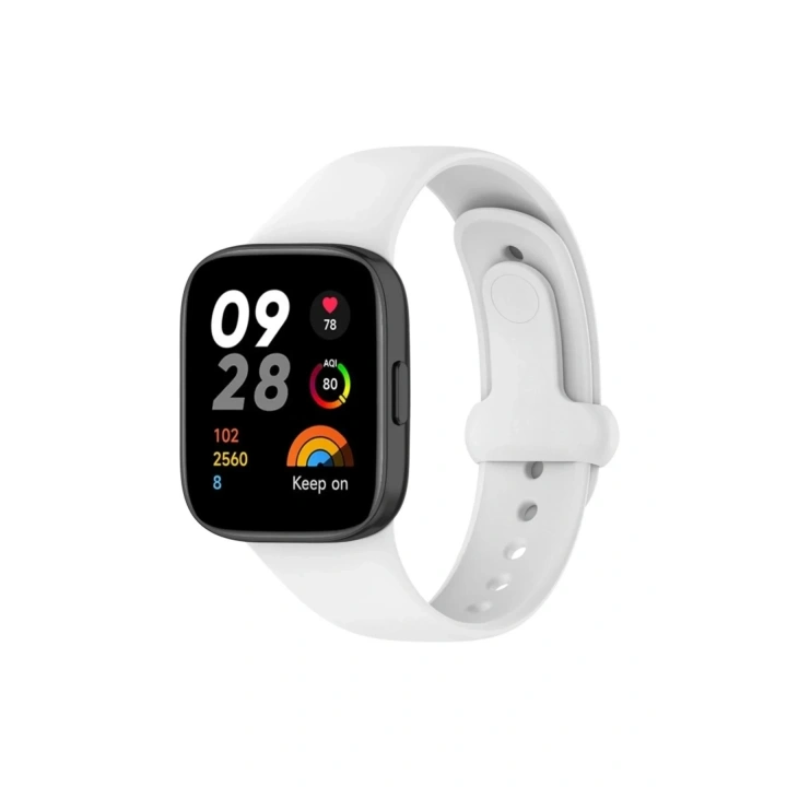 Mey İthalat®   Redmi Watch 3 Origin Silikon Kordon - Beyaz