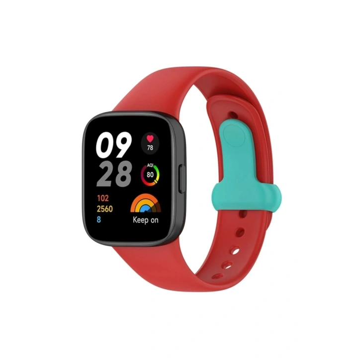 Mey İthalat®   Redmi Watch 3 Origin Silikon Kordon - Kırmızı