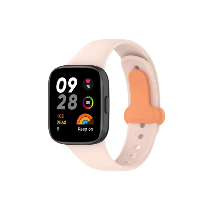 Mey İthalat®   Redmi Watch 3 Origin Silikon Kordon - Pudra