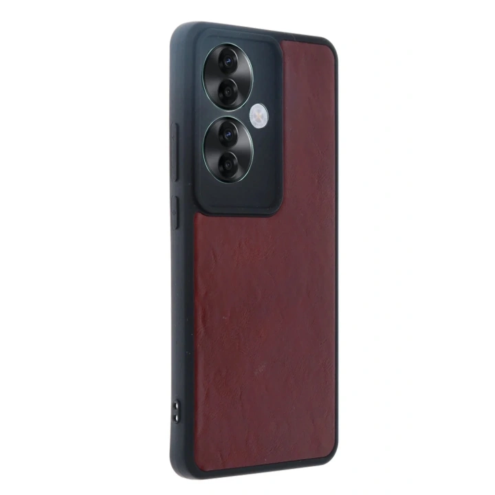 Mey İthalat®   Reno 11F Kılıf Aras Deri Kapak - Bordo