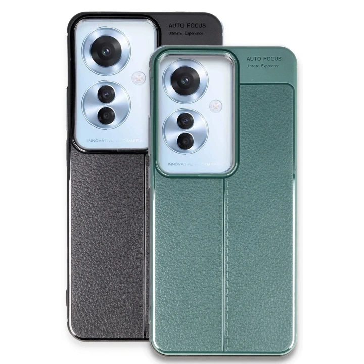 Mey İthalat®   Reno 11F Kılıf Auto Focus Kapak - Koyu Yeşil