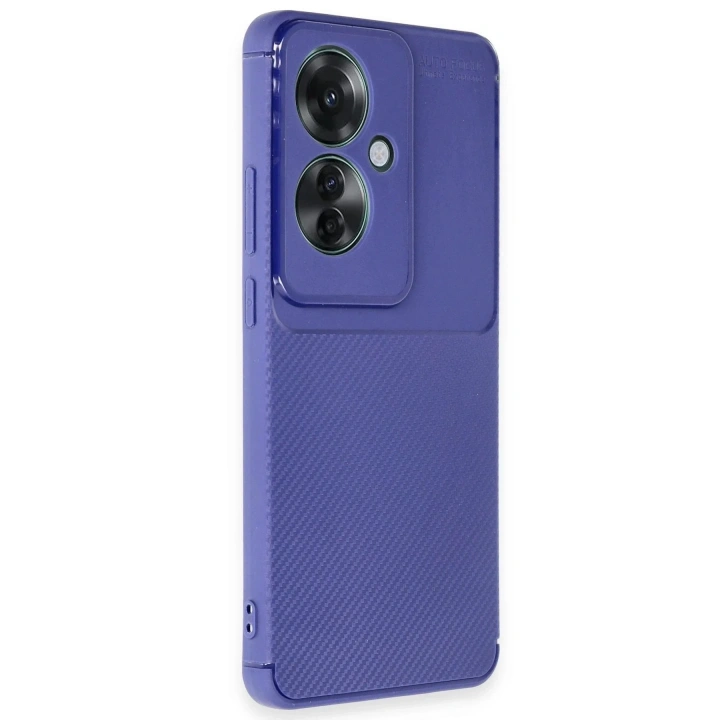 Mey İthalat®   Reno 11F Kılıf Auto Focus Karbon Kapak - Lacivert
