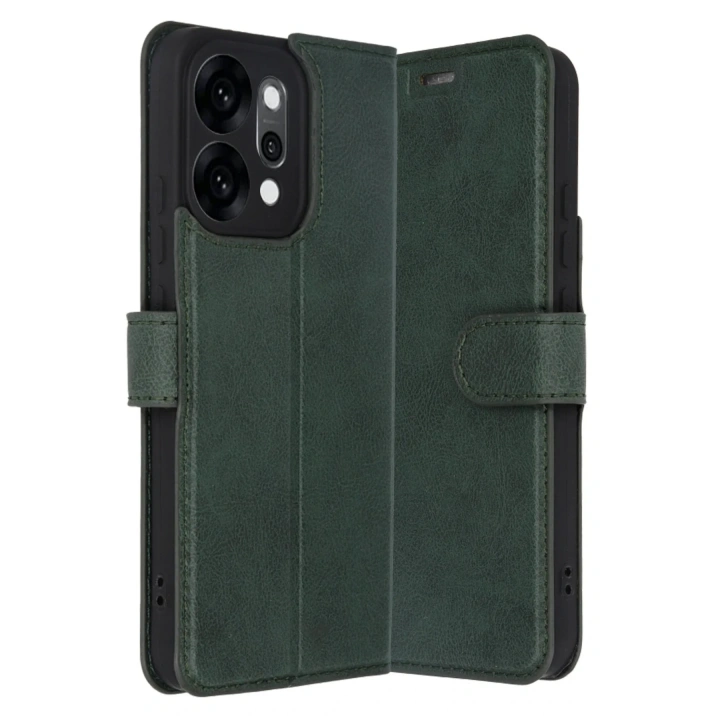 Mey İthalat®   Reno 14 Trend S Plus Kapaklı Kılıf - Yeşil