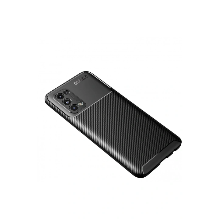 Mey İthalat®   Reno 5 Kılıf Auto Focus Karbon Kapak - Siyah