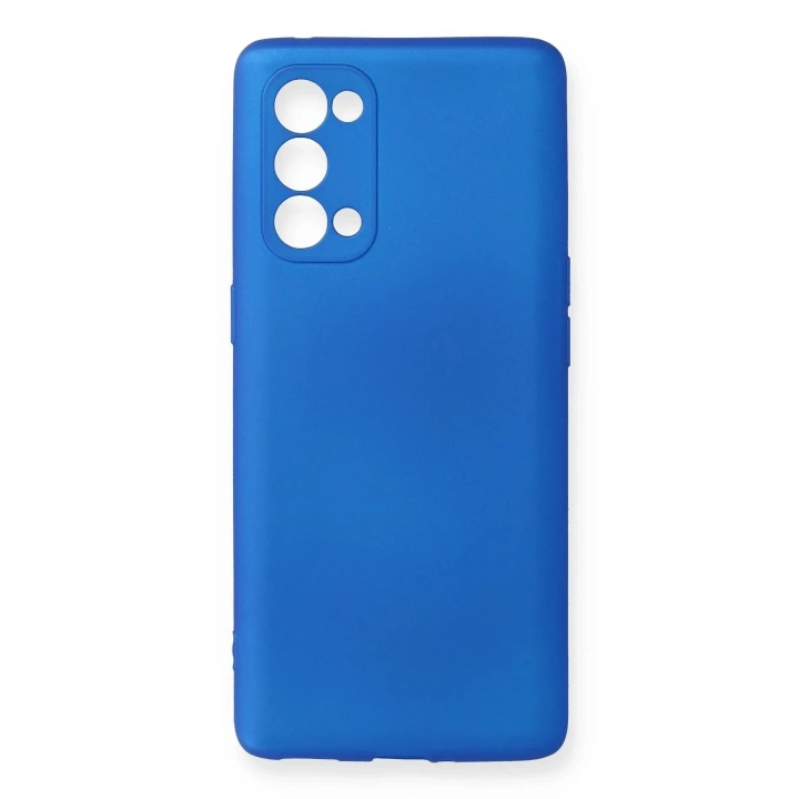 Mey İthalat®   Reno 5 Pro Kılıf First Silikon - Mavi