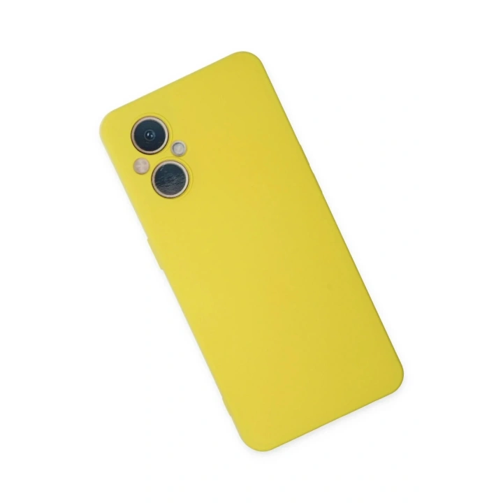 Mey İthalat®   Reno 7 Lite Kılıf Nano içi Kadife Silikon - Sarı