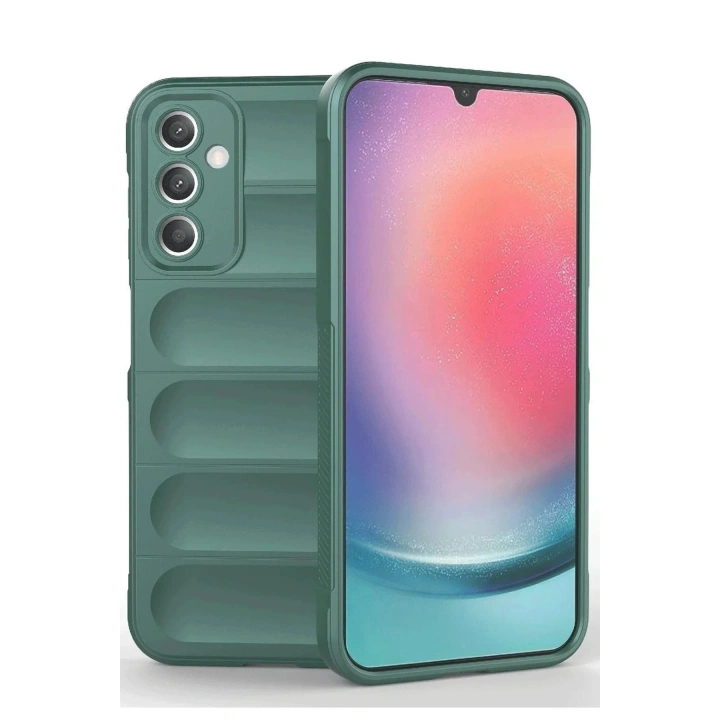 Mey İthalat®  Samsung A36 Kılıf Optimum Silikon - Koyu Yeşil
