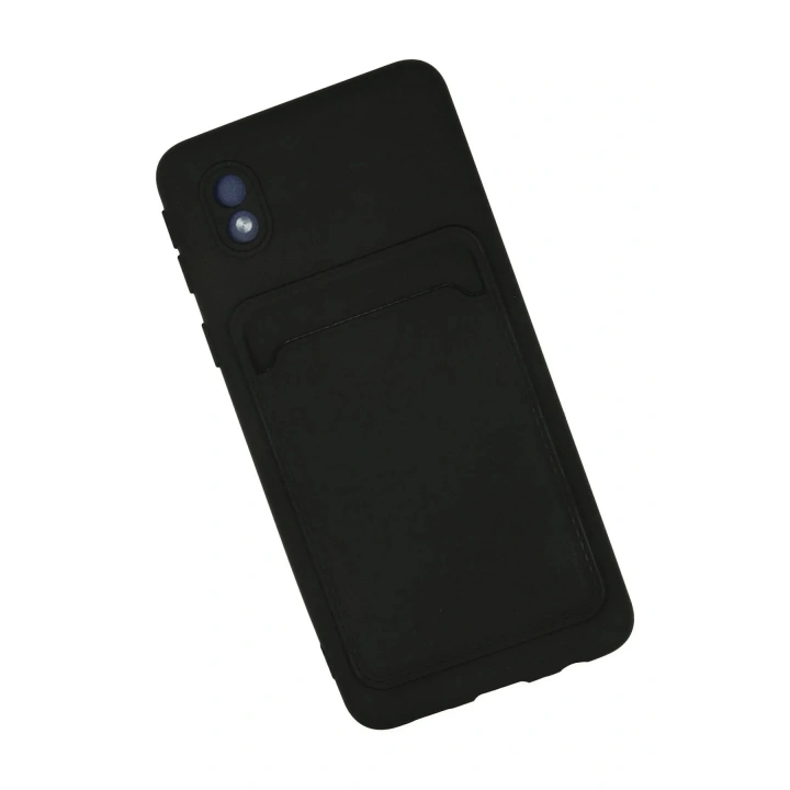 Mey İthalat®  Samsung Galaxy A01 Core Kılıf Kelvin Kartvizitli Silikon - Siyah