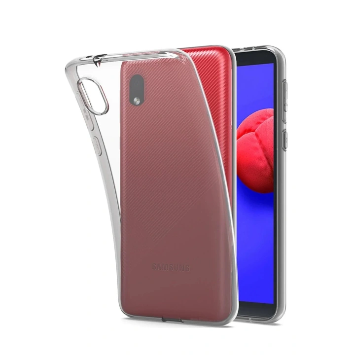 Mey İthalat®  Samsung Galaxy A01 Core Kılıf Lüx Şeffaf Silikon