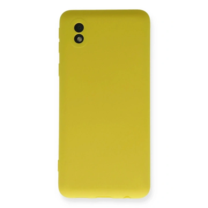 Mey İthalat®  Samsung Galaxy A01 Core Kılıf Nano içi Kadife Silikon - Sarı