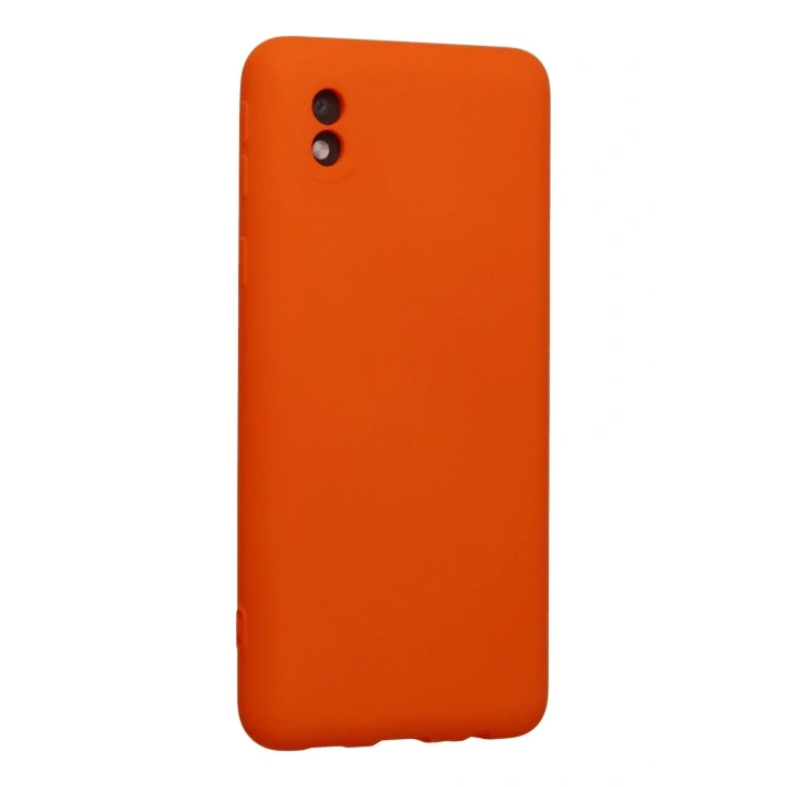 Mey İthalat®  Samsung Galaxy A01 Core Kılıf Nano içi Kadife Silikon - Turuncu
