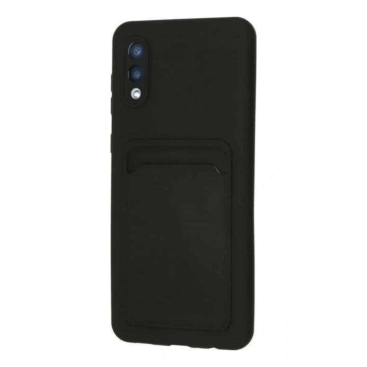 Mey İthalat®  Samsung Galaxy A02 Kılıf Kelvin Kartvizitli Silikon - Siyah