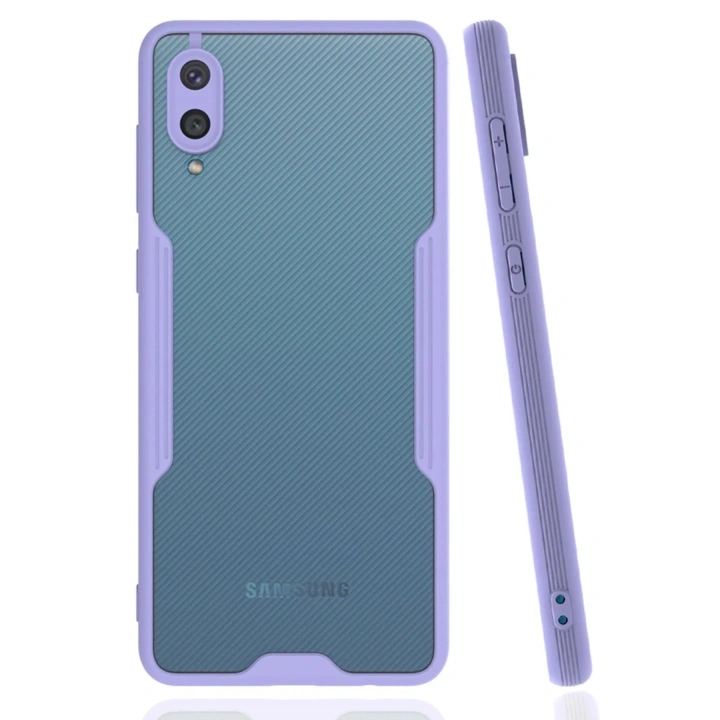 Mey İthalat®  Samsung Galaxy A02 Kılıf Platin Silikon - Lila