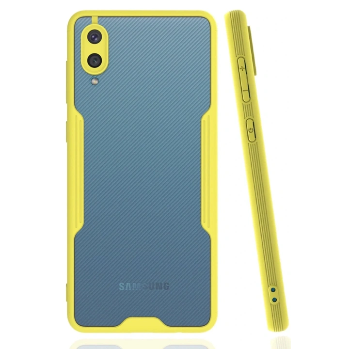 Mey İthalat®  Samsung Galaxy A02 Kılıf Platin Silikon - Sarı