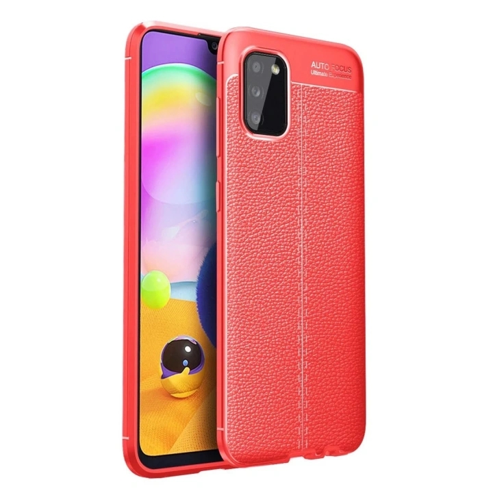 Mey İthalat®  Samsung Galaxy A02S Kılıf Auto Focus Kapak - Kırmızı
