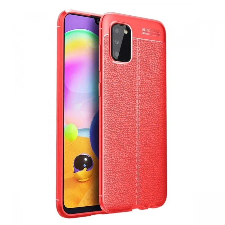 Mey İthalat®  Samsung Galaxy A02S Kılıf Auto Focus Kapak - Kırmızı