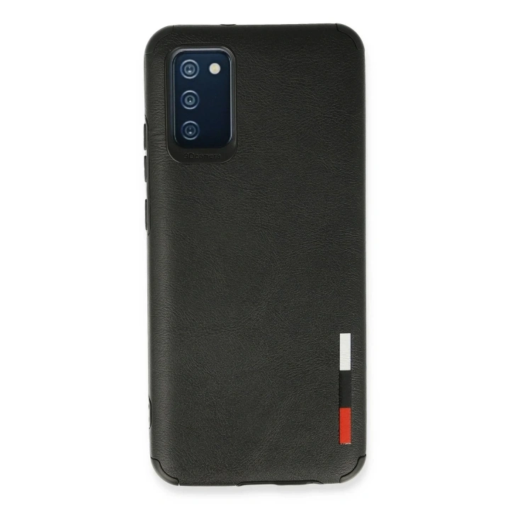 Mey İthalat®  Samsung Galaxy A02S Kılıf Loop Deri Silikon - Siyah