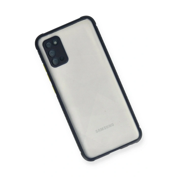 Mey İthalat®  Samsung Galaxy A02S Kılıf Miami Şeffaf Silikon - Lacivert