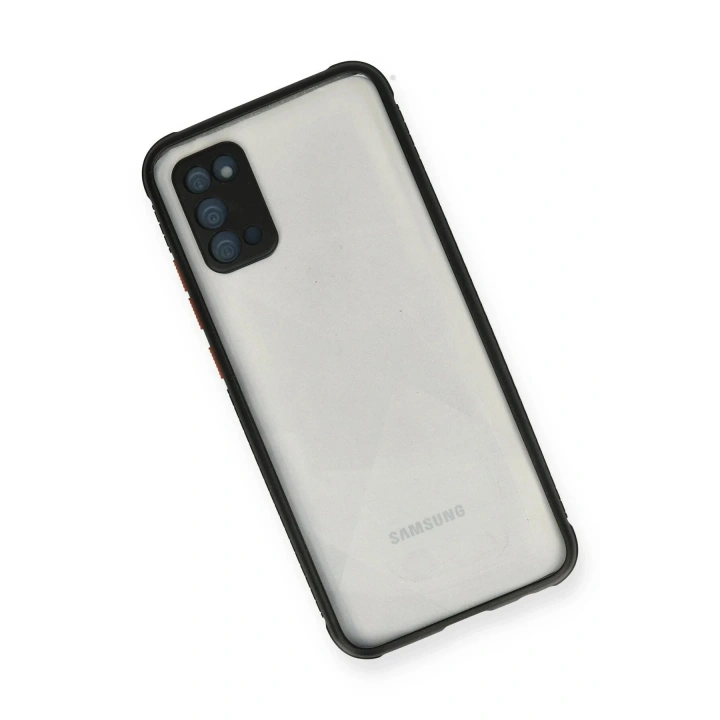 Mey İthalat®  Samsung Galaxy A02S Kılıf Miami Şeffaf Silikon - Siyah