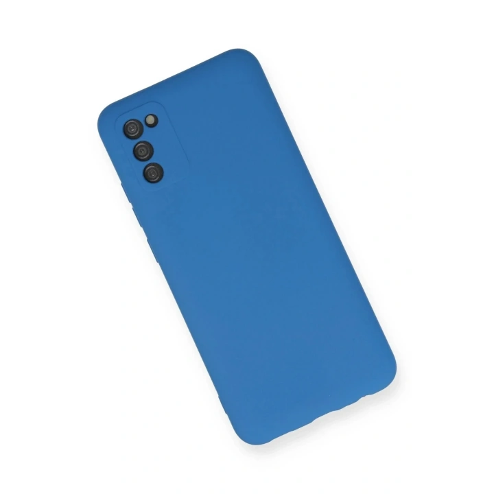 Mey İthalat®  Samsung Galaxy A02S Kılıf Nano içi Kadife Silikon - Mavi
