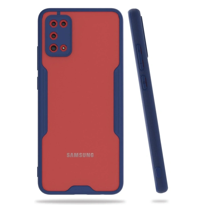 Mey İthalat®  Samsung Galaxy A02S Kılıf Platin Silikon - Lacivert