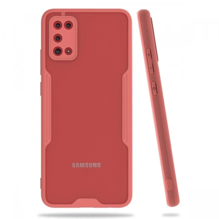 Mey İthalat®  Samsung Galaxy A02S Kılıf Platin Silikon - Pembe