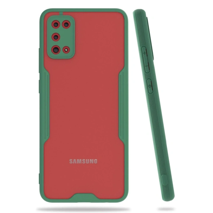 Mey İthalat®  Samsung Galaxy A02S Kılıf Platin Silikon - Yeşil