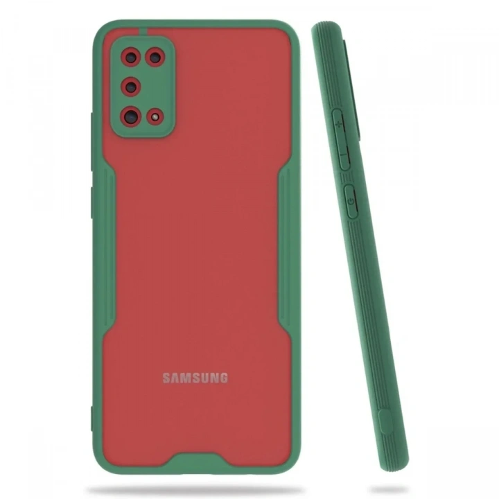Mey İthalat®  Samsung Galaxy A02S Kılıf Platin Silikon - Yeşil