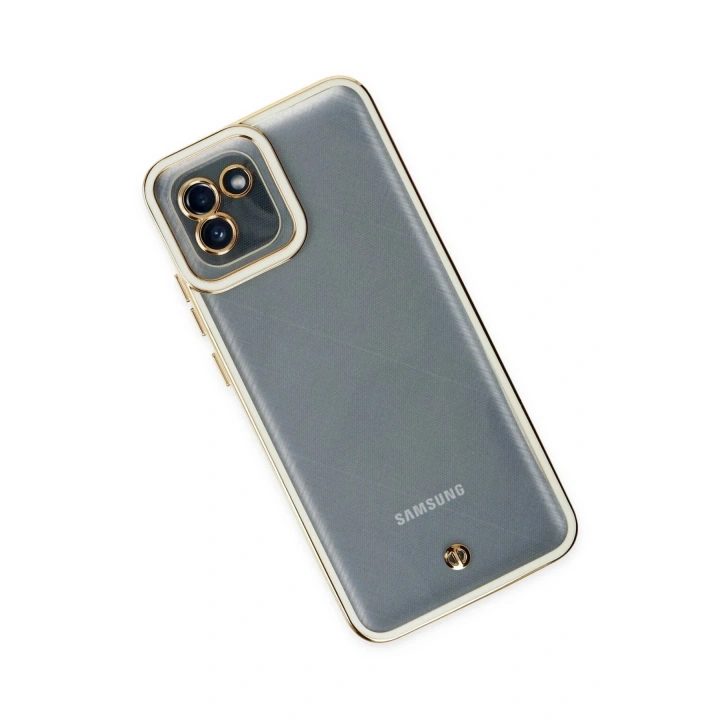 Mey İthalat®  Samsung Galaxy A03 Kılıf Liva Lens Silikon - Beyaz